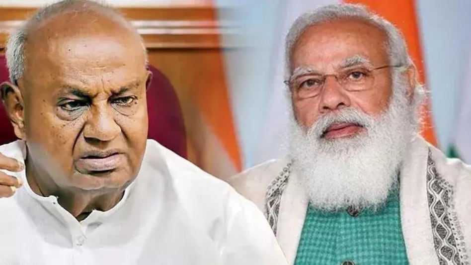 Deve Gowda and PM Narendra Modi Deve Gowda and PM Narendra Modi