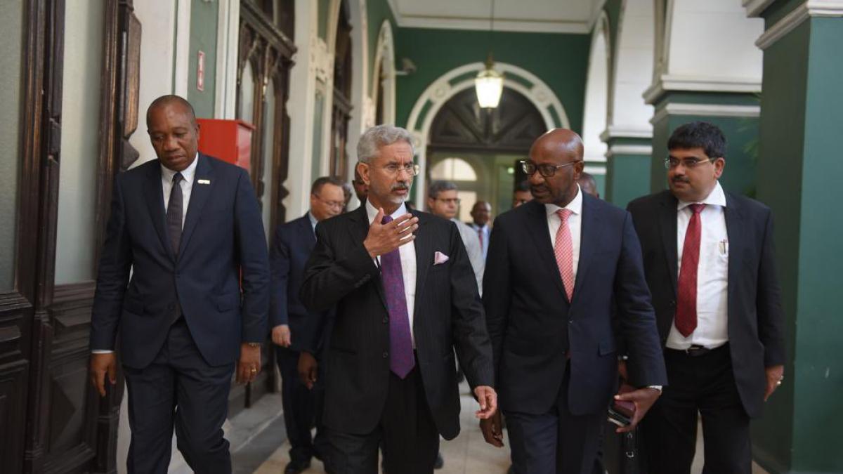 External Affairs Minister S Jaishankar takes ride in 'Made in India' train in Mozambique