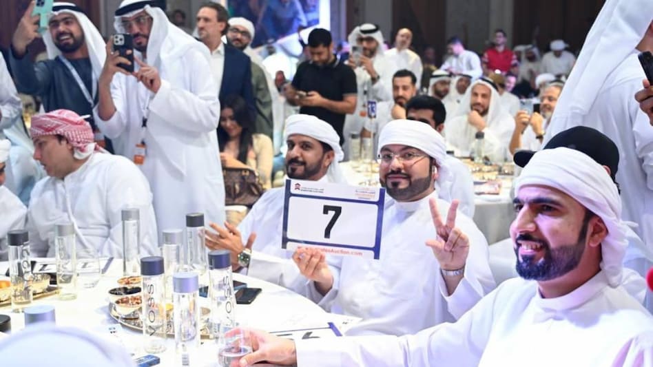 The winning bid happened after a tightly fought battle among guests at the Four Seasons resort in the Jumeirah region of Dubai (Image Twitter) The winning bid happened after a tightly fought battle among guests at the Four Seasons resort in the Jumeirah region of Dubai (Image Twitter)