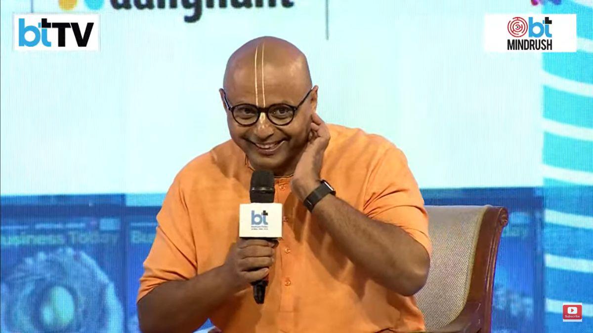 Swami Gaur Gopal Das at BT Mind Rush Swami Gaur Gopal Das at BT Mind Rush