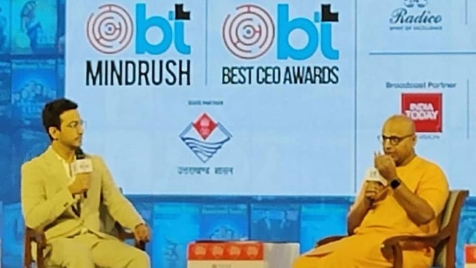 Lifestyle coach and motivational speaker Gaur Gopal Das with Business Today's Aayush Ailawadi Lifestyle coach and motivational speaker Gaur Gopal Das with Business Today's Aayush Ailawadi