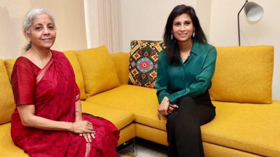 FM Nirmala Sitharaman meets Gita Gopinath (Image: Twitter) FM Nirmala Sitharaman meets Gita Gopinath (Image: Twitter)