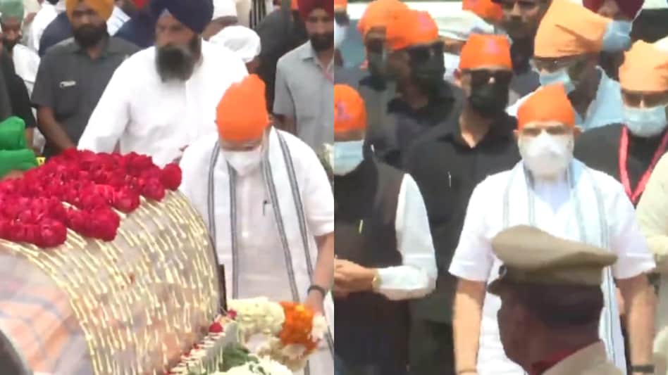 Prime Minister Narendra Modi reached Chandigarh to attend Badal’s last rite at 12 noon today Prime Minister Narendra Modi reached Chandigarh to attend Badal’s last rite at 12 noon today