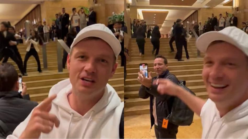 Band member Nick Carter said on Instagram about the dance: 'This is the first time I have seen something like this in my entire career' Band member Nick Carter said on Instagram about the dance: 'This is the first time I have seen something like this in my entire career'