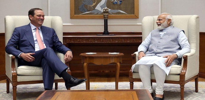 Cisco Chair Chuck Robbins meets Prime Minister Narendra Modi Cisco Chair Chuck Robbins meets Prime Minister Narendra Modi
