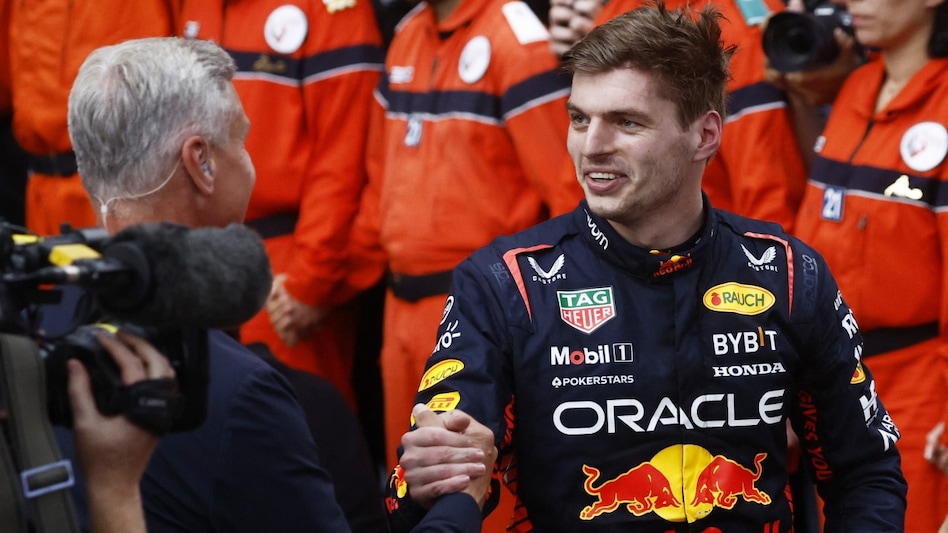Formula One F1 - Monaco Grand Prix - Circuit de Monaco, Monte Carlo, Monaco - May 28, 2023 Red Bull's Max Verstappen celebrates after winning the Monaco Grand Prix Formula One F1 - Monaco Grand Prix - Circuit de Monaco, Monte Carlo, Monaco - May 28, 2023 Red Bull's Max Verstappen celebrates after winning the Monaco Grand Prix