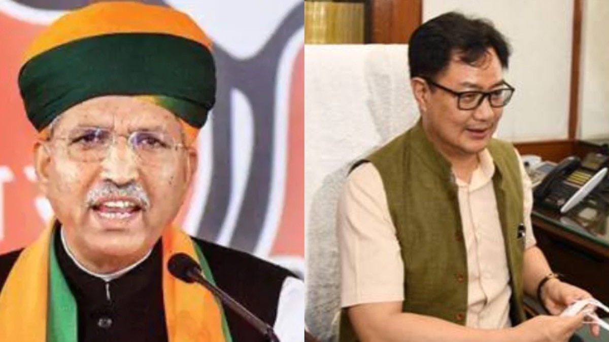 Arjun Ram Meghwal replaced Kiren Rijiju in major Cabinet reshuffle Arjun Ram Meghwal replaced Kiren Rijiju in major Cabinet reshuffle
