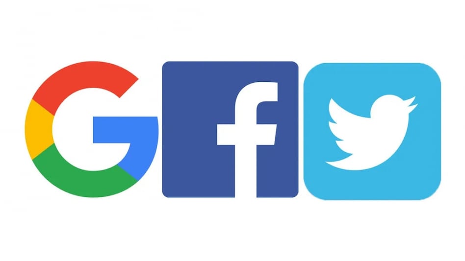Google, Facebook and Twitter Google, Facebook and Twitter
