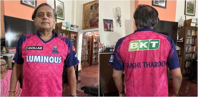 Congress MP Shashi Tharoor recently received a sweet surprise from the Rajasthan Royals (RR) cricket team Congress MP Shashi Tharoor recently received a sweet surprise from the Rajasthan Royals (RR) cricket team