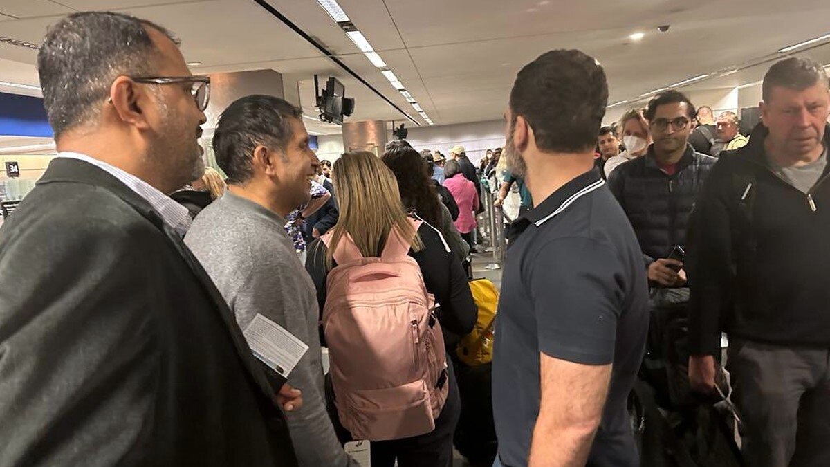 Rahul Gandhi arrived in San Francisco on Tuesday for a three-city US tour. Rahul Gandhi arrived in San Francisco on Tuesday for a three-city US tour.