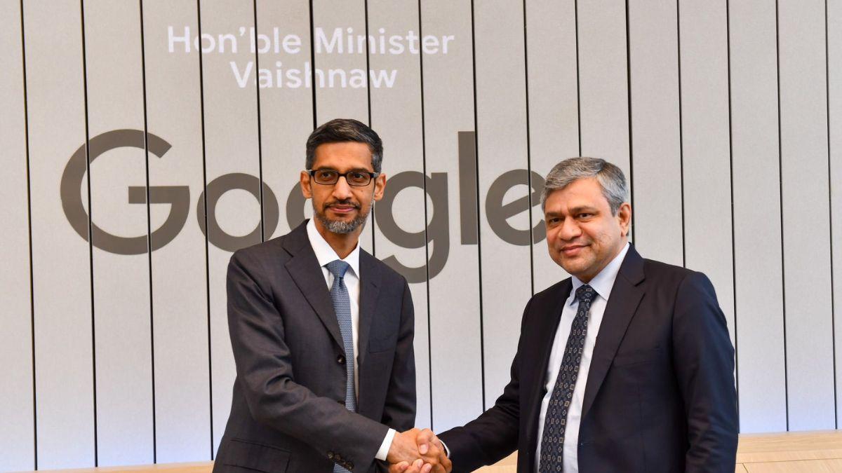 IT and Telecom Minister Ashwini Vaishnaw meets Google CEO Sundar Pichai IT and Telecom Minister Ashwini Vaishnaw meets Google CEO Sundar Pichai