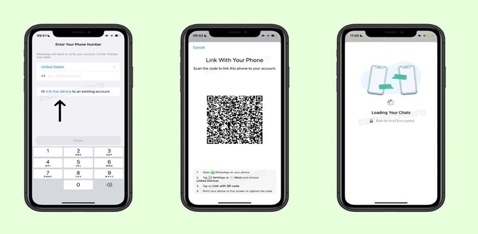 iOS users can link up 4 iPhones with one WhatsApp account. iOS users can link up 4 iPhones with one WhatsApp account.