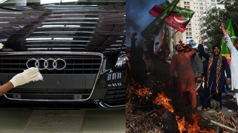 On Tuesday, rioters descended upon Audi's showroom in Lahore, ransacked the building and set it on fire On Tuesday, rioters descended upon Audi's showroom in Lahore, ransacked the building and set it on fire