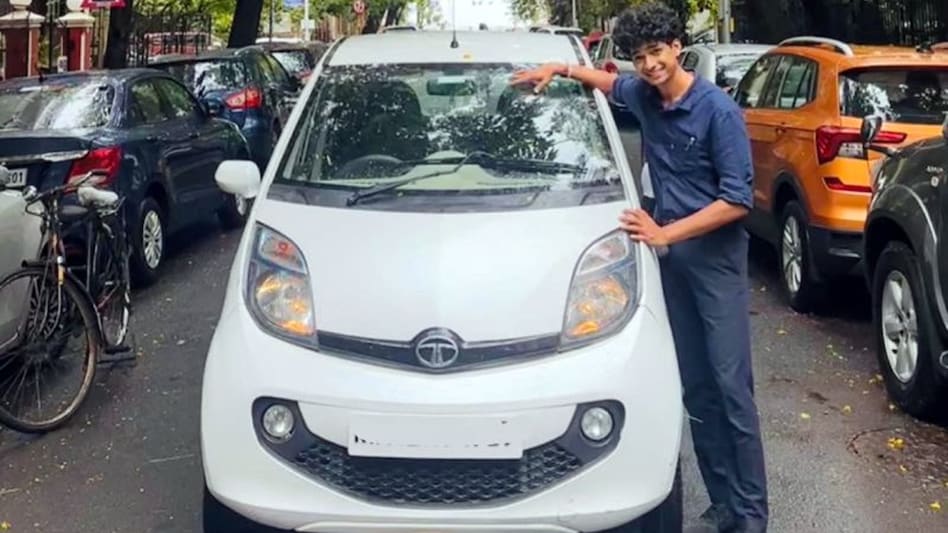 Naidu's Nano is one of the last few Nanos that are still on the road. Naidu's Nano is one of the last few Nanos that are still on the road.