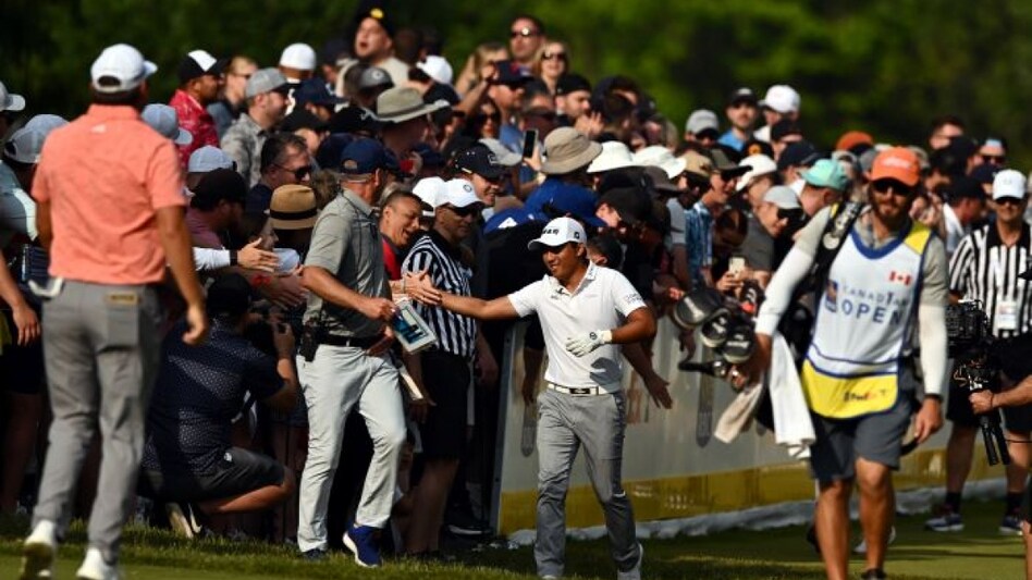 Taiwan golfer C,T. Pan greets fans during the third round of the RBC Canadian Open on Saturday. Image courtesy PGA Tour/Getty Images Taiwan golfer C,T. Pan greets fans during the third round of the RBC Canadian Open on Saturday. Image courtesy PGA Tour/Getty Images