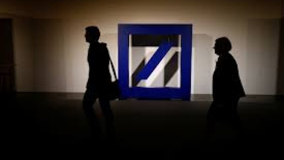 The logo of Deutsche Bank is seen at its headquarters ahead of the bank's annual general meeting in Frankfurt, Germany The logo of Deutsche Bank is seen at its headquarters ahead of the bank's annual general meeting in Frankfurt, Germany