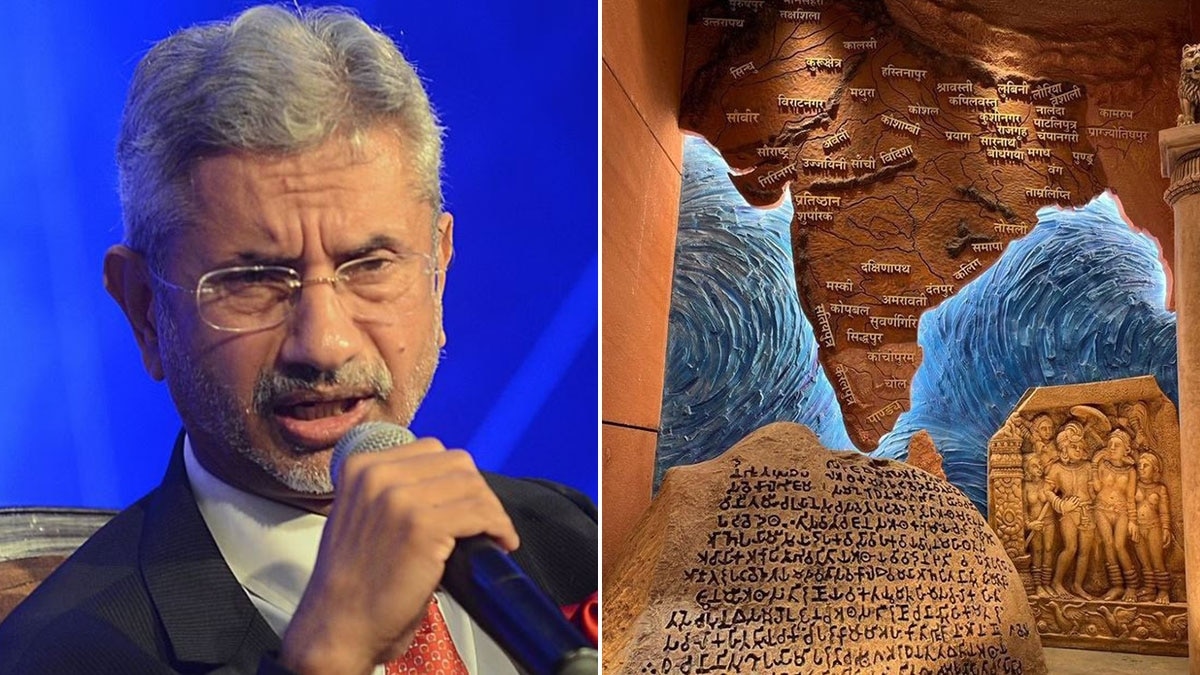 The newly-built Parliament building has a mural that shows the map of ancient India. The newly-built Parliament building has a mural that shows the map of ancient India.