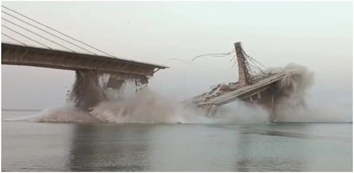 The company came under fire after the under-construction Aguwani-Sultanganj Bridge in Bihar’s Bhagalpur collapsed at around 6 pm on Sunday. The company came under fire after the under-construction Aguwani-Sultanganj Bridge in Bihar’s Bhagalpur collapsed at around 6 pm on Sunday.
