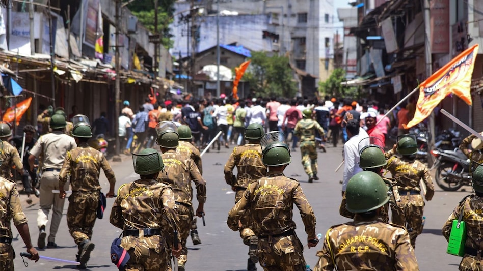 Tension rose in Kolhapur city on Tuesday after two men allegedly put 18th-century Mysore ruler Tipu Sultan’s image along with an offensive audio message as their social media "status" Tension rose in Kolhapur city on Tuesday after two men allegedly put 18th-century Mysore ruler Tipu Sultan’s image along with an offensive audio message as their social media "status"