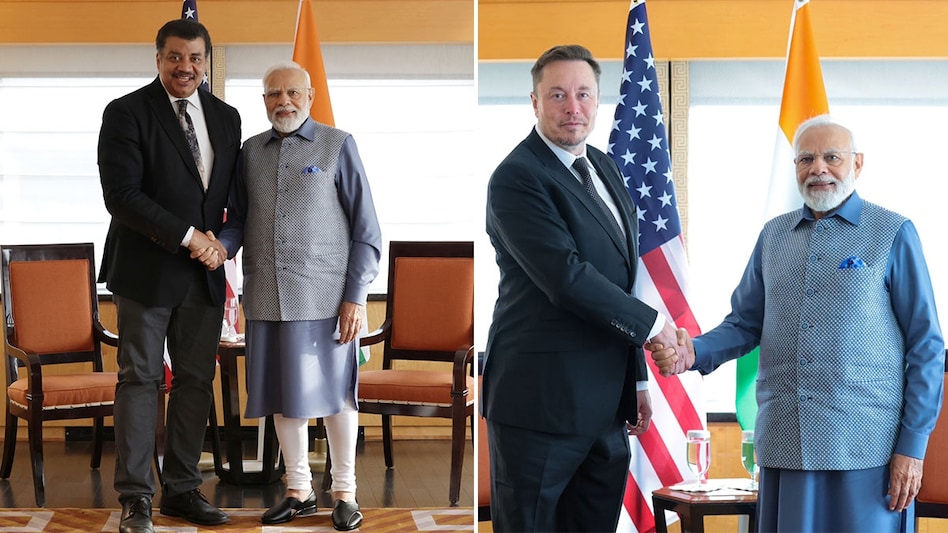 PM Modi meets Neil deGrasse Tyson and Elon Musk in the US PM Modi meets Neil deGrasse Tyson and Elon Musk in the US