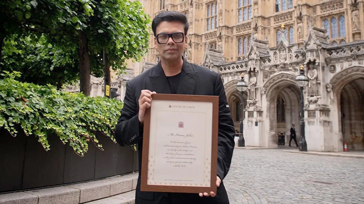 Karan Johar receives special honour from British Parliament for his contribution to films