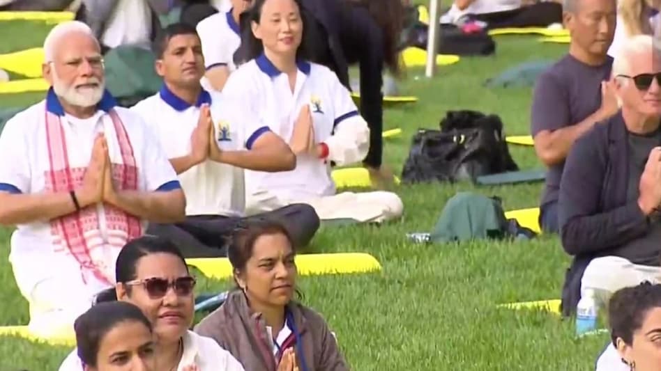 PM Modi leads historic Yoga Day event at the United Nations headquarters in New York PM Modi leads historic Yoga Day event at the United Nations headquarters in New York