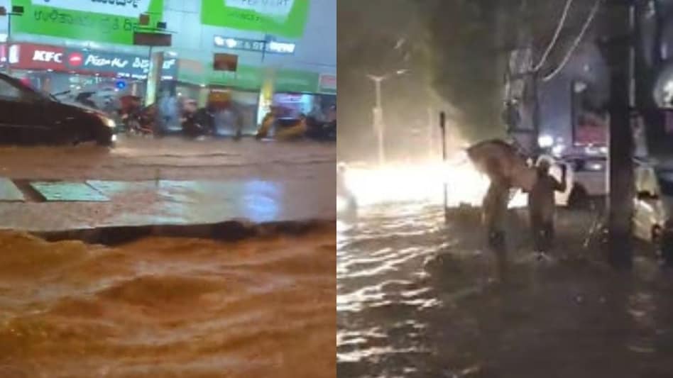 Following heavy rains, netizens took to Twitter to share videos of waterlogging in several areas of Bengaluru Following heavy rains, netizens took to Twitter to share videos of waterlogging in several areas of Bengaluru