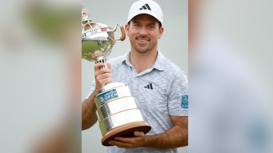 Nick Taylor with his RBC Canadian Open trophy in Toronto on Sunday. Image courtesy PGA Tour/Twitter Nick Taylor with his RBC Canadian Open trophy in Toronto on Sunday. Image courtesy PGA Tour/Twitter