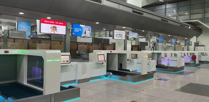 For travellers, the self-baggage drop facility involves a two-step process. For travellers, the self-baggage drop facility involves a two-step process.
