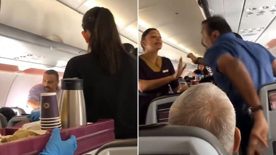 Two Vistara passengers engage in a verbal spat Two Vistara passengers engage in a verbal spat