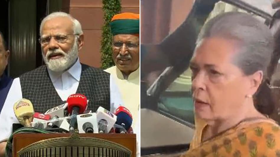 Prime Minister Narendra Modi on Thursday enquired about the health of Congress leader Sonia Gandhi in Parliament Prime Minister Narendra Modi on Thursday enquired about the health of Congress leader Sonia Gandhi in Parliament
