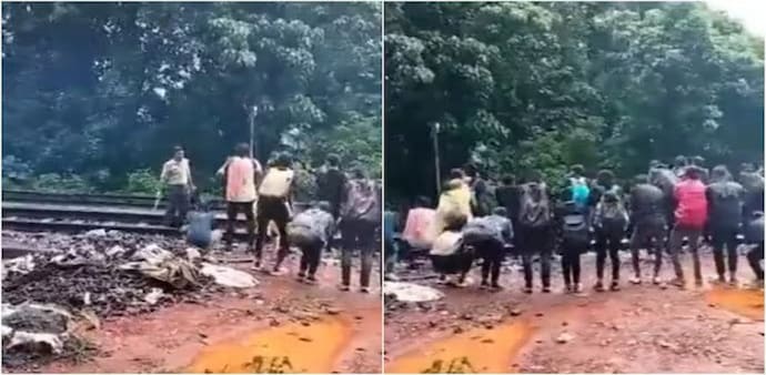 The video, which quickly spread across various social media platforms, shows the offenders doing sit-ups under the watchful eyes of the railway police. The video, which quickly spread across various social media platforms, shows the offenders doing sit-ups under the watchful eyes of the railway police.