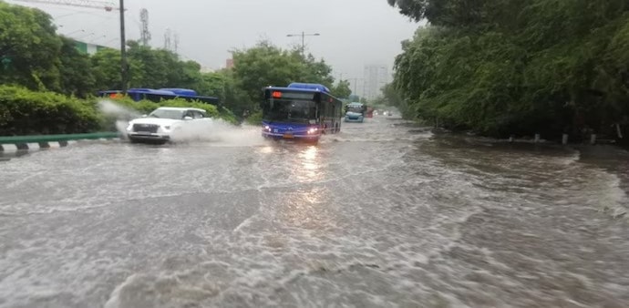 Severe waterlogging and traffic disruption was witnessed in several parts amid downpours Severe waterlogging and traffic disruption was witnessed in several parts amid downpours