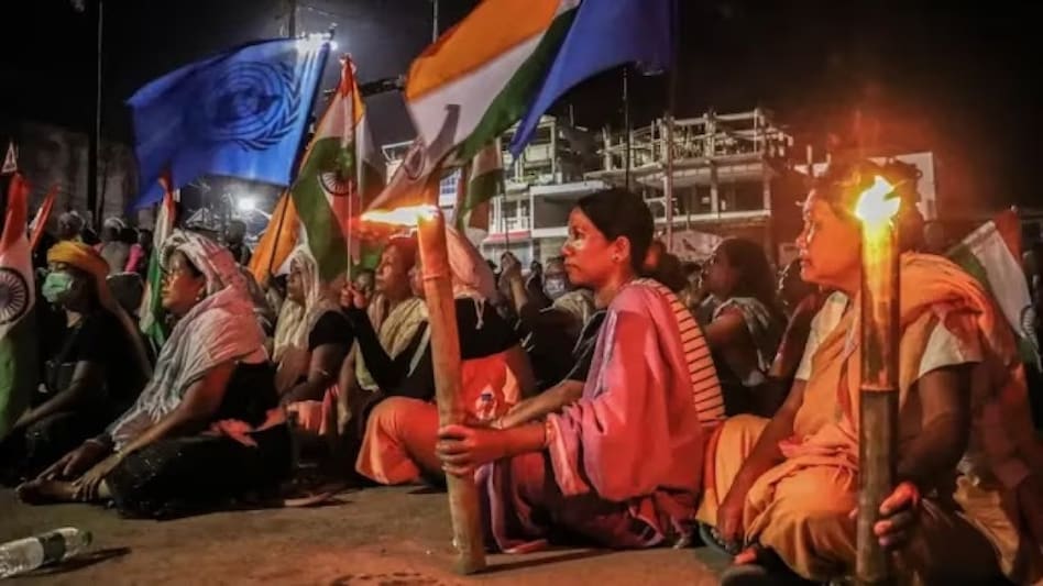 A video of May 4 went viral on Wednesday, in which two women can be seen being paraded naked and molested by a mob in the Kangpokpi district of Manipur. A video of May 4 went viral on Wednesday, in which two women can be seen being paraded naked and molested by a mob in the Kangpokpi district of Manipur.