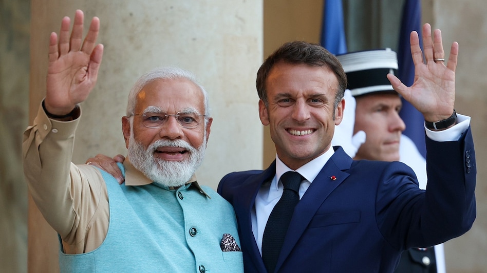PM Modi meets President Emmanuel Macron during his France visit PM Modi meets President Emmanuel Macron during his France visit