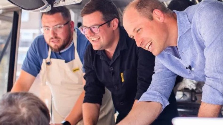 As the video moves ahead, Prince William can be heard saying, "Coming right up," as he serves the burgers to the stunned customers. "Morning, everyone; nicely cooked, ready to go" As the video moves ahead, Prince William can be heard saying, "Coming right up," as he serves the burgers to the stunned customers. "Morning, everyone; nicely cooked, ready to go"