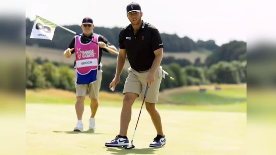 RangeGoats form man and three-time winner this year already Talor Gooch lurks dangerously after day one of LIV Golf London at the Centurion Club. Image courtesy livgolf.com RangeGoats form man and three-time winner this year already Talor Gooch lurks dangerously after day one of LIV Golf London at the Centurion Club. Image courtesy livgolf.com