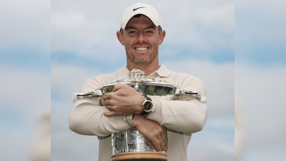 Rory McIlroy with the Genesis Scottish Open Trophy. Image courtesy Twitter Rory McIlroy with the Genesis Scottish Open Trophy. Image courtesy Twitter
