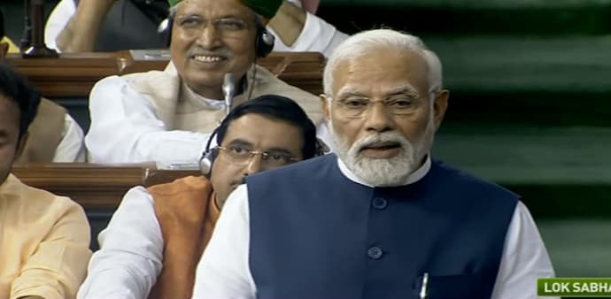 Prime Minister Narendra Modi speaks in Lok Sabha Prime Minister Narendra Modi speaks in Lok Sabha