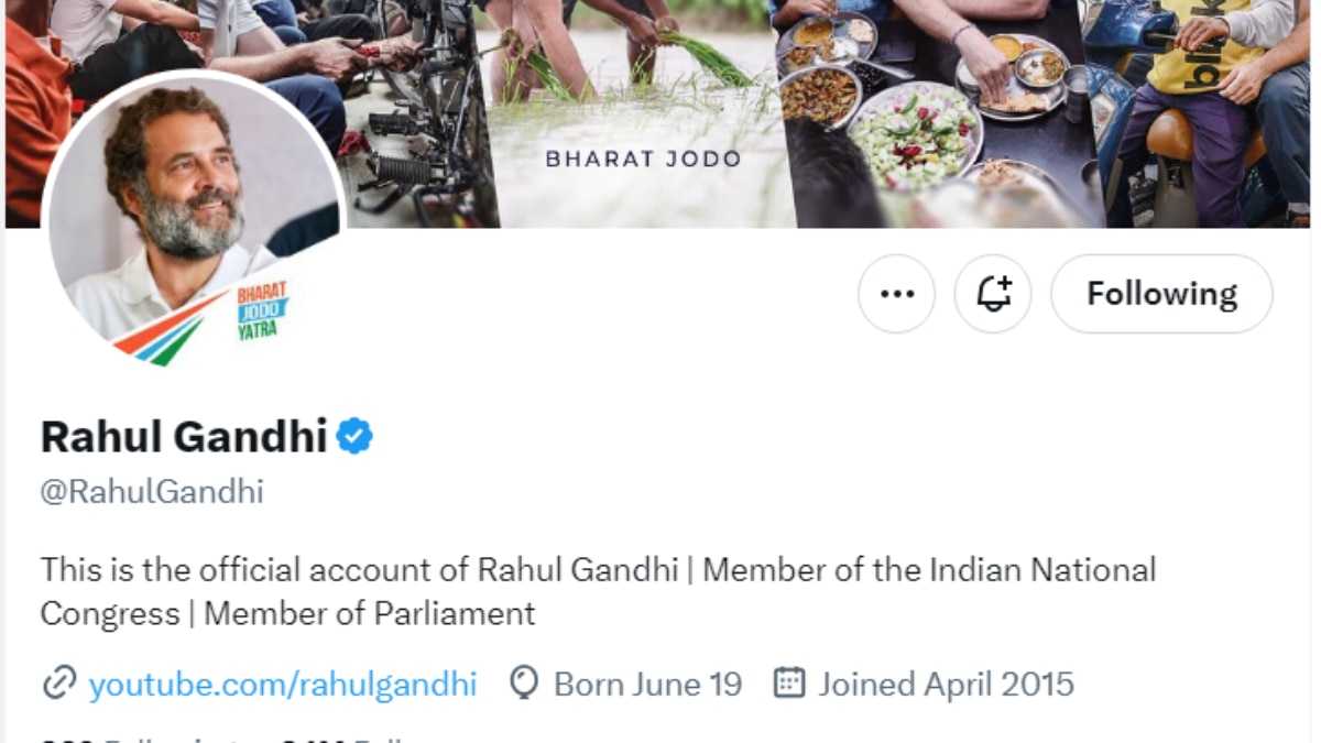 Rahul Gandhi replaces Twitter bio from 'Dis'Qualified MP' to ‘Member of Parliament’ 