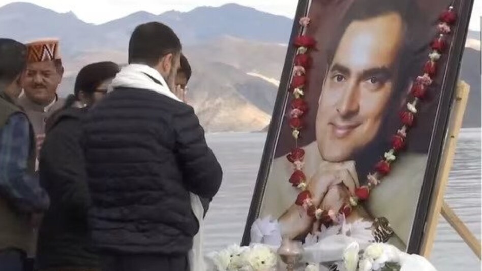 Later in the day, a prayer meeting is scheduled at the same place. Gandhi rode the motorbike from Leh to Pangong Tso to celebrate the birth anniversary of his father Later in the day, a prayer meeting is scheduled at the same place. Gandhi rode the motorbike from Leh to Pangong Tso to celebrate the birth anniversary of his father