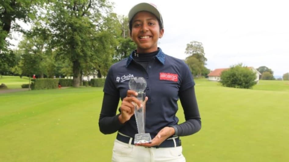 Avani Prashanth with her Ahlsell Final trophy at Elisefarm, Sweden, on Sunday. Image courtesy let.com. Avani Prashanth with her Ahlsell Final trophy at Elisefarm, Sweden, on Sunday. Image courtesy let.com.