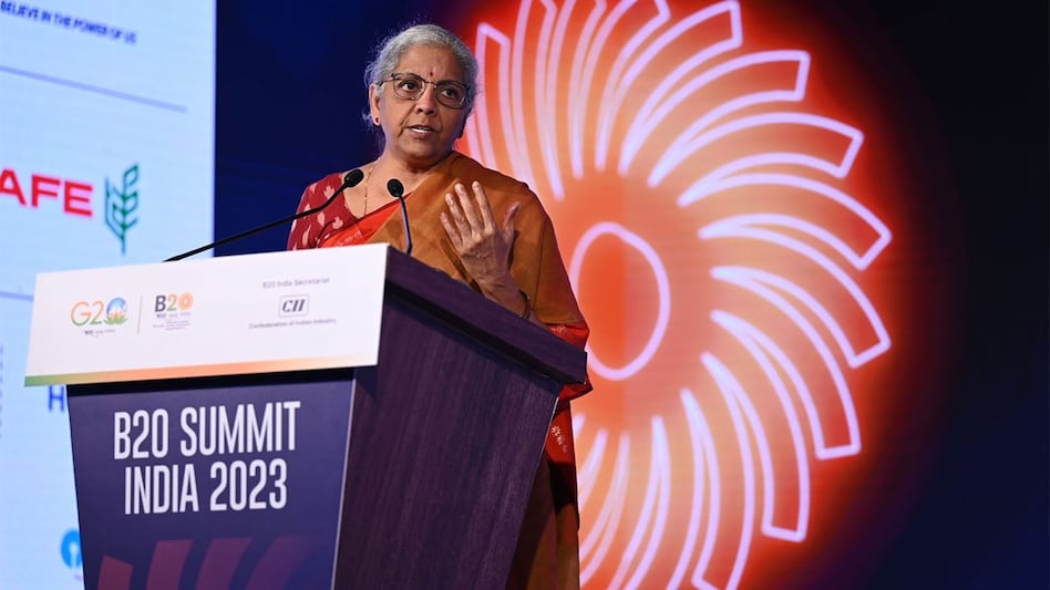 Speaking at the summit, FM Sitharaman said India has accelerated pace of economic reforms in the last nine years and added that the measures implemented by the centre have incentivised states to increase their capex spending. Photo by Hardik Chhabra Speaking at the summit, FM Sitharaman said India has accelerated pace of economic reforms in the last nine years and added that the measures implemented by the centre have incentivised states to increase their capex spending. Photo by Hardik Chhabra