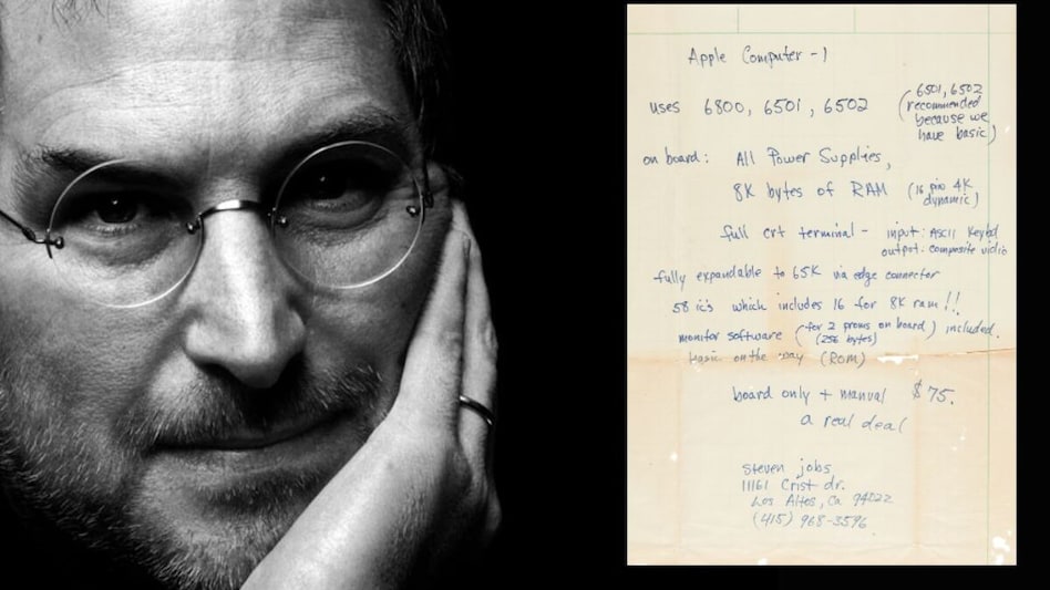 Steve Jobs once wrote a handwritten Ad for Apple-1 computer, now it is selling for Rs 1.4 crore Steve Jobs once wrote a handwritten Ad for Apple-1 computer, now it is selling for Rs 1.4 crore