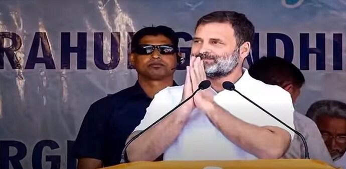 Rahul Gandhi was at a public rally in Ladakh's Kargil area. Rahul Gandhi was at a public rally in Ladakh's Kargil area.