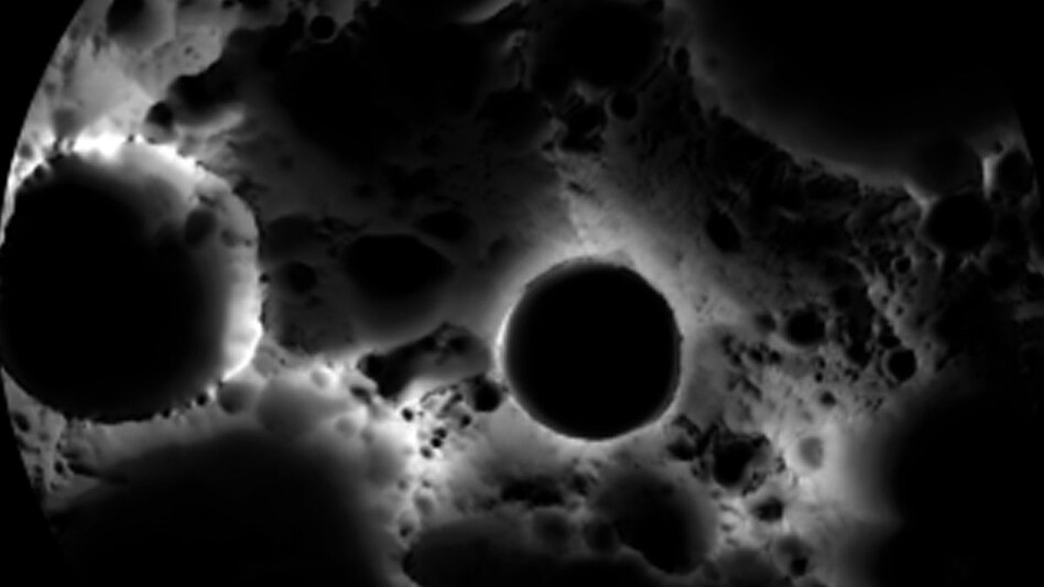 The images were captured on Saturday by Lander Position Detection Camera (LPDC) from an altitude of about 70 km. The images were captured on Saturday by Lander Position Detection Camera (LPDC) from an altitude of about 70 km.