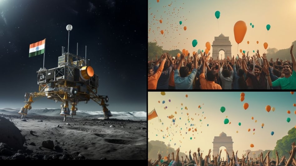 Chandrayaan-3 landing imagined using AI Chandrayaan-3 landing imagined using AI