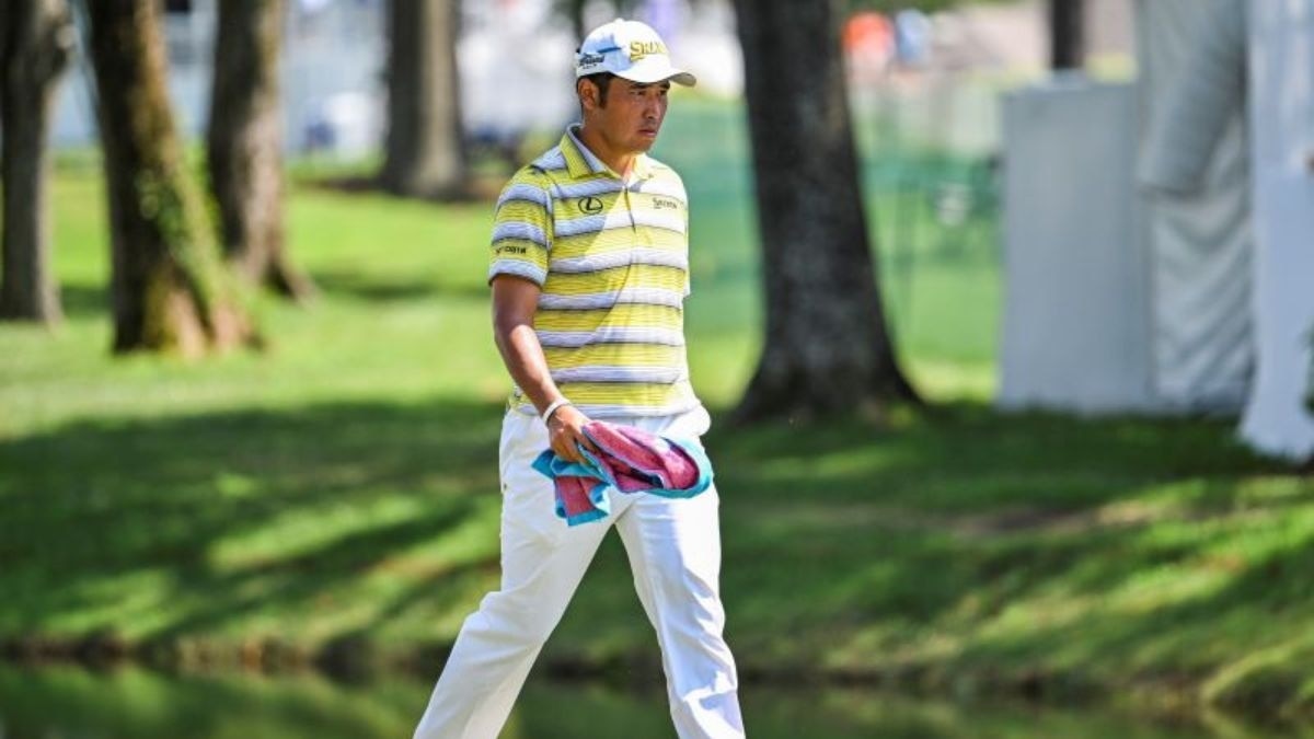 A dejected Hideki Matsuyama who forced out of the BMW Championship with an injury, ending a run of nine straight appearances at the Tour Championship. Image courtesy PGA Tour/Getty Images. A dejected Hideki Matsuyama who forced out of the BMW Championship with an injury, ending a run of nine straight appearances at the Tour Championship. Image courtesy PGA Tour/Getty Images.