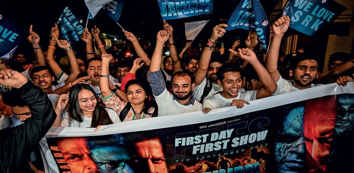 Shah Rukh Khan-starrer Jawan may set a record after it netted over Rs 300 crore in the first five days in India (Photo by GETTY IMAGES) Shah Rukh Khan-starrer Jawan may set a record after it netted over Rs 300 crore in the first five days in India (Photo by GETTY IMAGES)