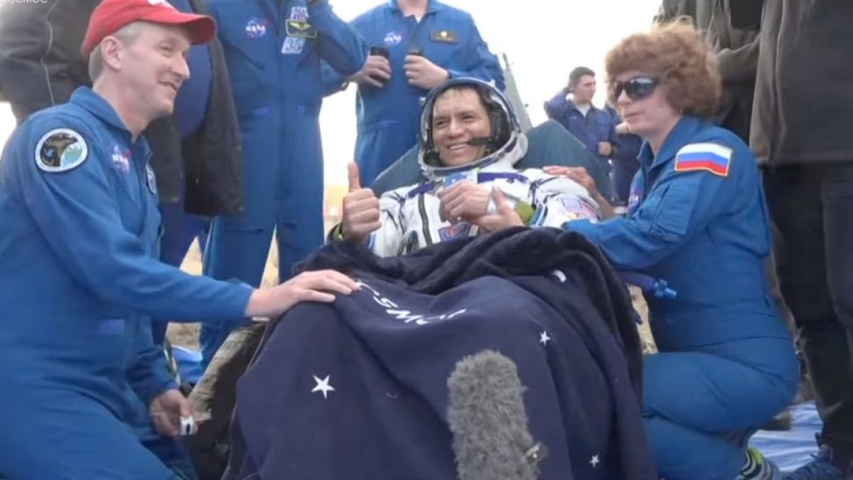 ISS crew member and NASA astronaut Frank Rubio rests after landing in the Soyuz MS-23 space capsule in a remote area near Zhezkazgan, Kazakhstan, September 27, 2023 ISS crew member and NASA astronaut Frank Rubio rests after landing in the Soyuz MS-23 space capsule in a remote area near Zhezkazgan, Kazakhstan, September 27, 2023
